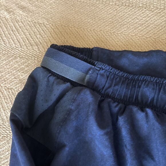 Lululemon Shorts Mens Size Small Dark Blue Lined Gym Workout Breathable - Picture 9 of 9